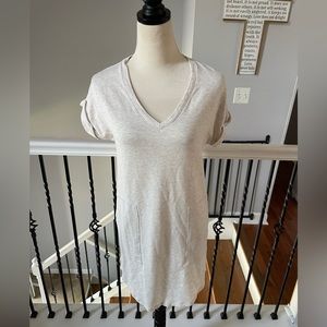 Lou & Grey Signature Soft Tee Shirt Dress Pockets XS